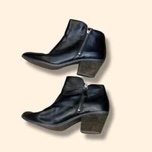 Women’s Frye Soft Leather Heeled Double Zipper Ankle Boots Size 9.5